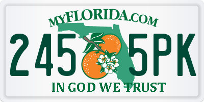 FL license plate 2455PK