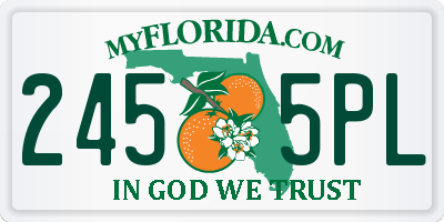 FL license plate 2455PL