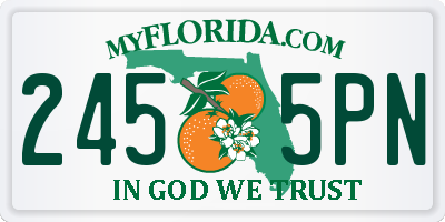 FL license plate 2455PN