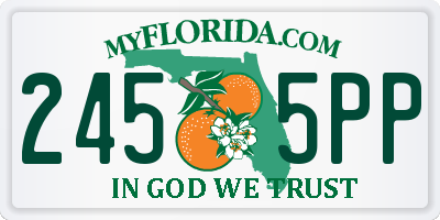 FL license plate 2455PP