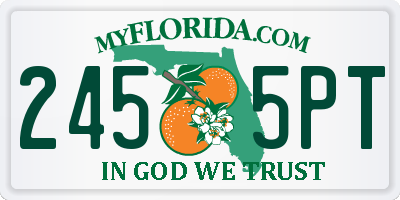FL license plate 2455PT