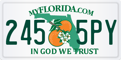 FL license plate 2455PY