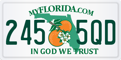 FL license plate 2455QD