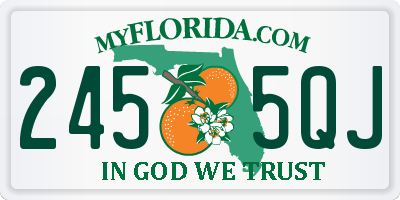 FL license plate 2455QJ