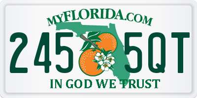 FL license plate 2455QT