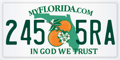 FL license plate 2455RA