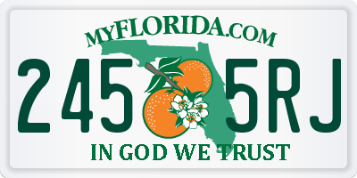 FL license plate 2455RJ