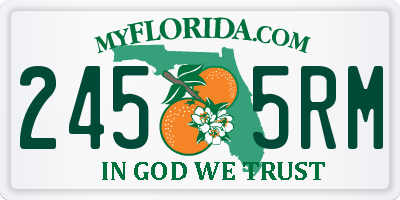 FL license plate 2455RM