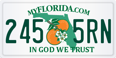 FL license plate 2455RN