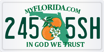 FL license plate 2455SH