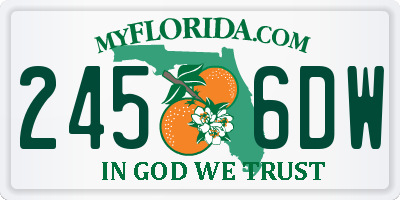FL license plate 2456DW