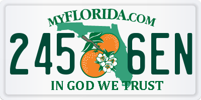 FL license plate 2456EN