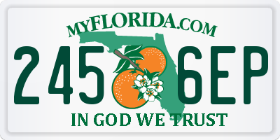 FL license plate 2456EP