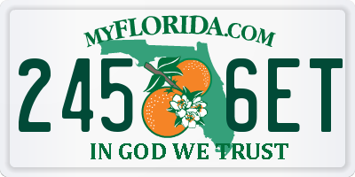 FL license plate 2456ET