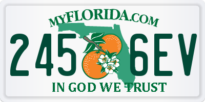 FL license plate 2456EV
