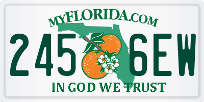 FL license plate 2456EW