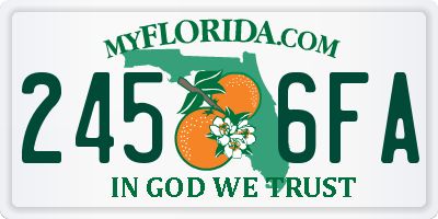 FL license plate 2456FA