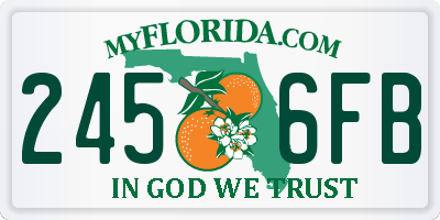 FL license plate 2456FB