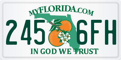 FL license plate 2456FH
