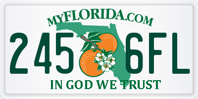 FL license plate 2456FL