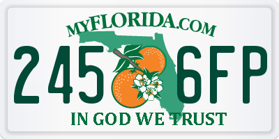 FL license plate 2456FP