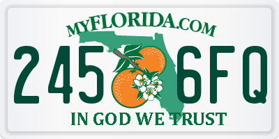 FL license plate 2456FQ
