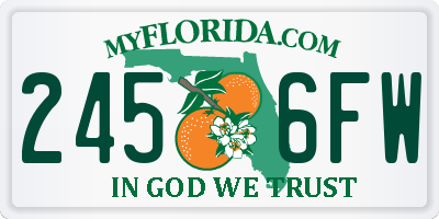 FL license plate 2456FW