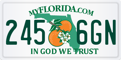 FL license plate 2456GN