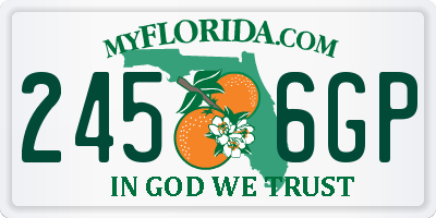 FL license plate 2456GP