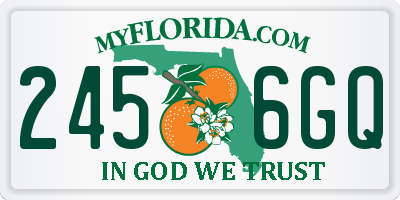 FL license plate 2456GQ