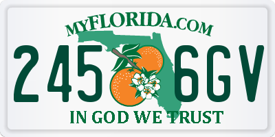 FL license plate 2456GV