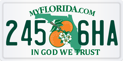 FL license plate 2456HA