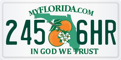 FL license plate 2456HR