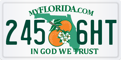 FL license plate 2456HT
