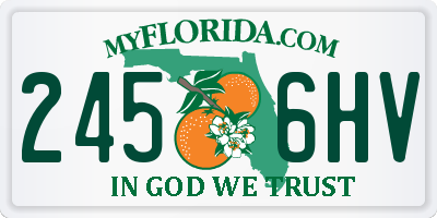 FL license plate 2456HV