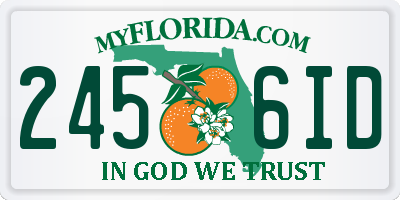 FL license plate 2456ID