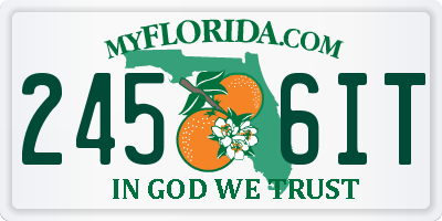 FL license plate 2456IT