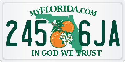 FL license plate 2456JA