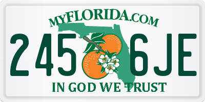 FL license plate 2456JE
