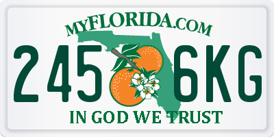 FL license plate 2456KG