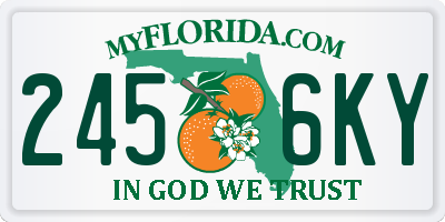 FL license plate 2456KY