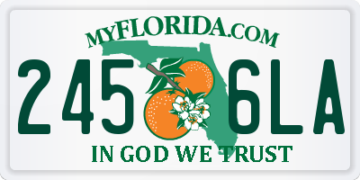 FL license plate 2456LA