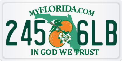 FL license plate 2456LB