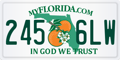 FL license plate 2456LW