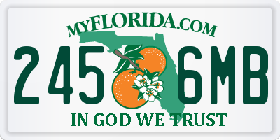 FL license plate 2456MB