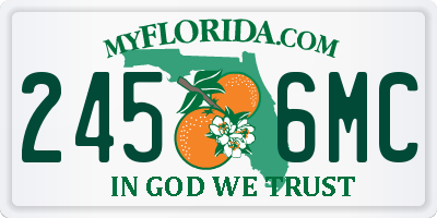 FL license plate 2456MC