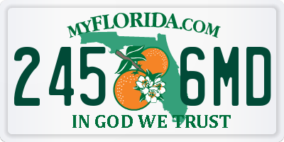 FL license plate 2456MD