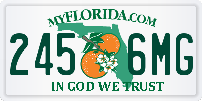 FL license plate 2456MG