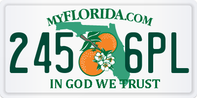 FL license plate 2456PL