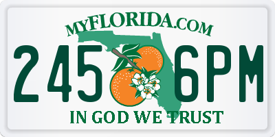 FL license plate 2456PM